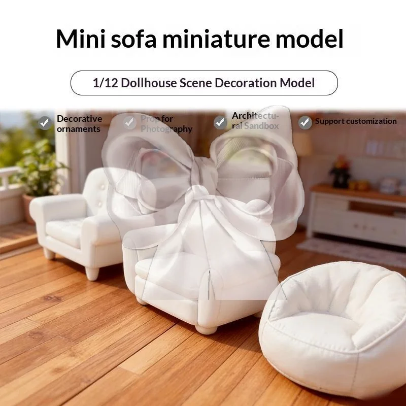 New 1 12 Scale Mini White Sofa Adorable Bear Ear Design Soft Smooth Texture For Dollhouse Decor Diorama Photography Props
New 1 12 Scale Mini White Sofa Adorable Bear Ear Design Soft Smooth Texture For Dollhouse Decor Diorama Photography Props