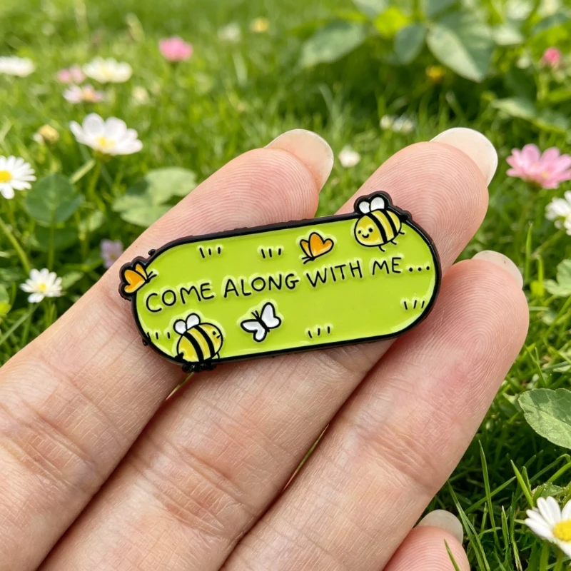 Cute Bee Enamel Pin Cartoon Brooch for Backpack Hat Lapel"Come Along with Me"Kawaii Anime Collectible Cosplay Toy Gift
Cute Bee Enamel Pin Cartoon Brooch for Backpack Hat Lapel"Come Along with Me"Kawaii Anime Collectible Cosplay Toy Gift