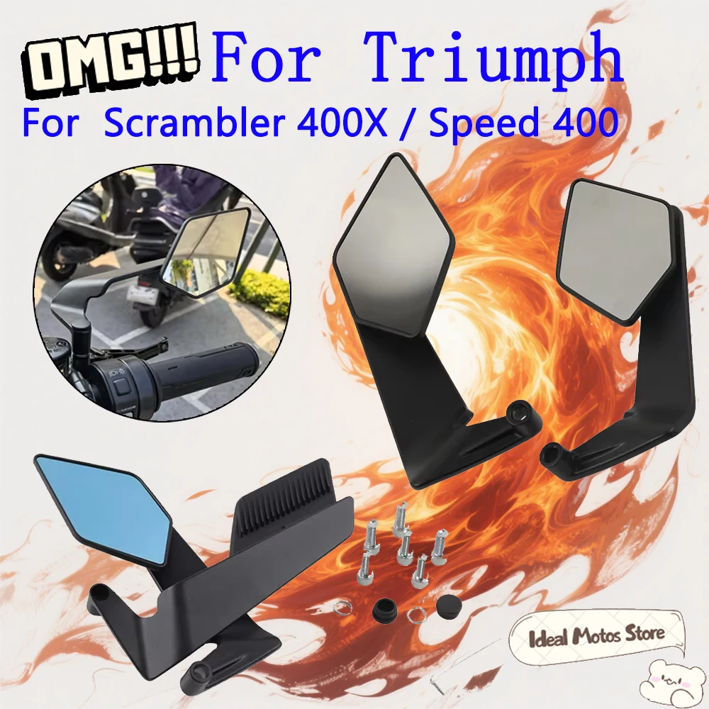 For Triumph Scrambler 400X Speed 400 Quick Release Rearview Mirrors Stealth Winglets Foldable Rotating Side Mirrors Accessories
For Triumph Scrambler 400X Speed 400 Quick Release Rearview Mirrors Stealth Winglets Foldable Rotating Side Mirrors Accessories
