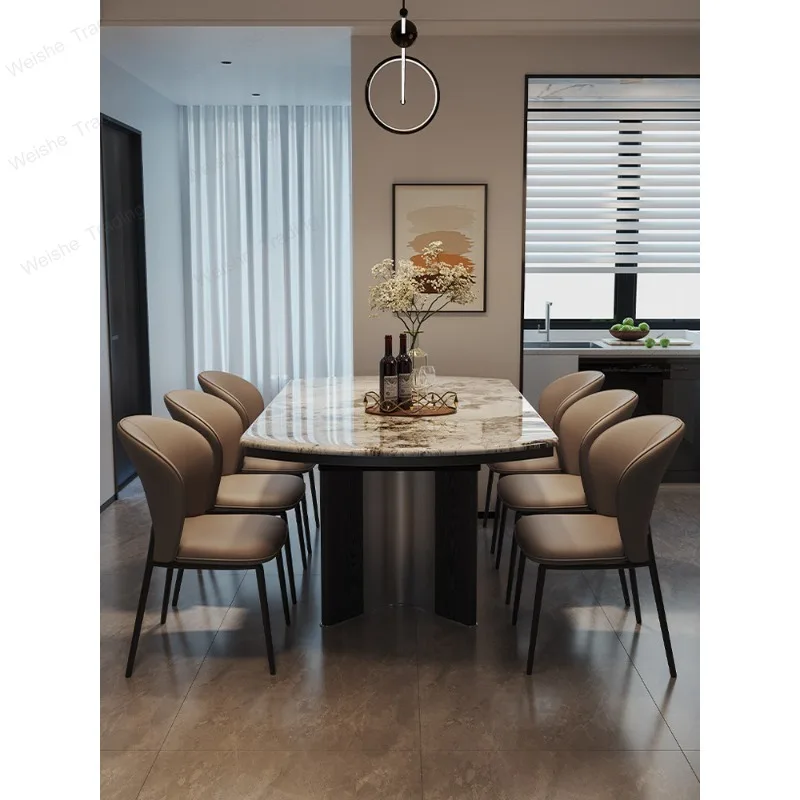 Italian light luxury marble round table telescopic folding square and round dual-purpose multi-functional dining table household
Italian light luxury marble round table telescopic folding square and round dual-purpose multi-functional dining table household