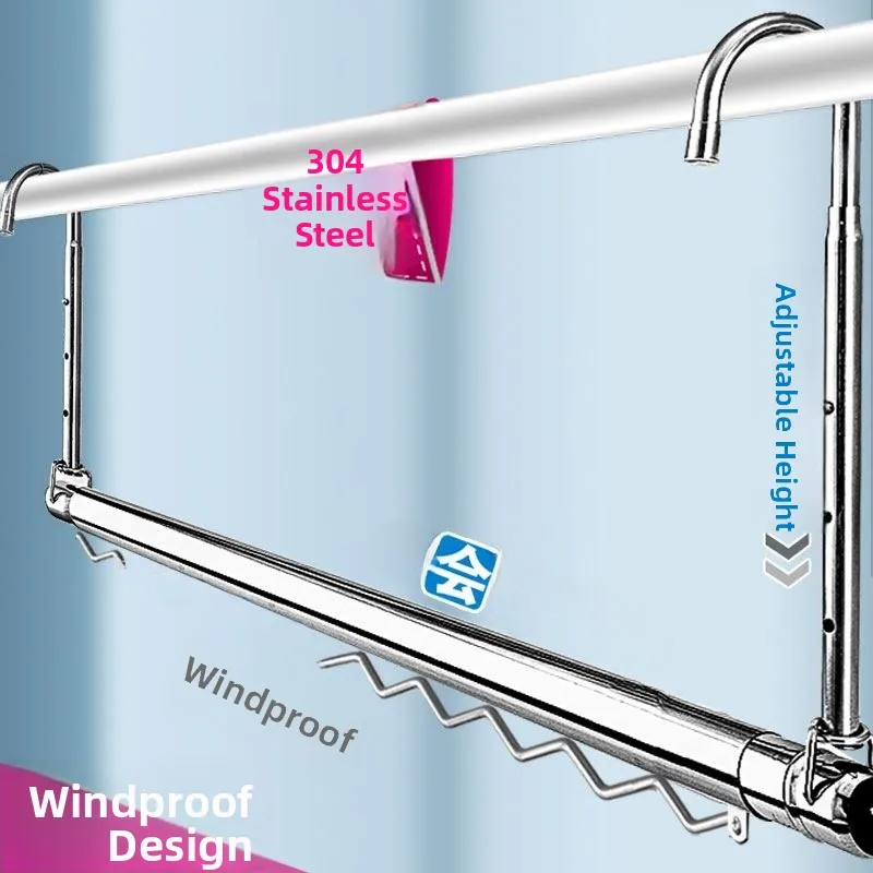 Stainless Steel Balcony Clothes Drying Rack Adjustable Height Quilt Drying Tool Home Use Yangtze River Economic Zone
Stainless Steel Balcony Clothes Drying Rack Adjustable Height Quilt Drying Tool Home Use Yangtze River Economic Zone