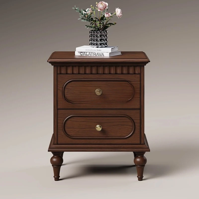 Bedside table American retro all solid wood bedroom 50cm American medium and ancient style storage drawer side cabinet
Bedside table American retro all solid wood bedroom 50cm American medium and ancient style storage drawer side cabinet