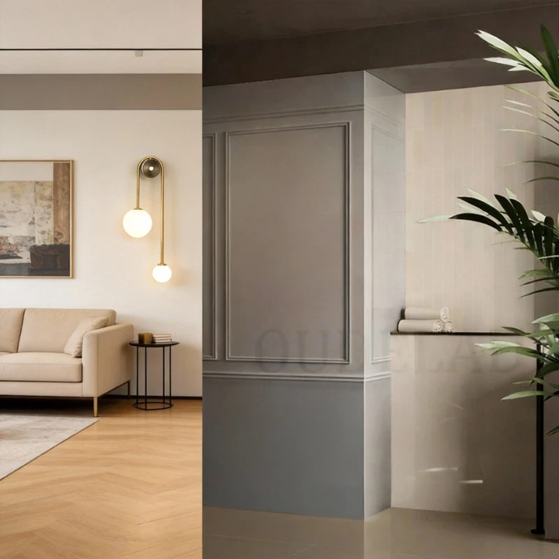 SANDYHA Modern Brass Bedside Glass Ball LED Wall Light for Bedroom Living Room Staircase Aisle Stylish Decor TV Background
SANDYHA Modern Brass Bedside Glass Ball LED Wall Light for Bedroom Living Room Staircase Aisle Stylish Decor TV Background