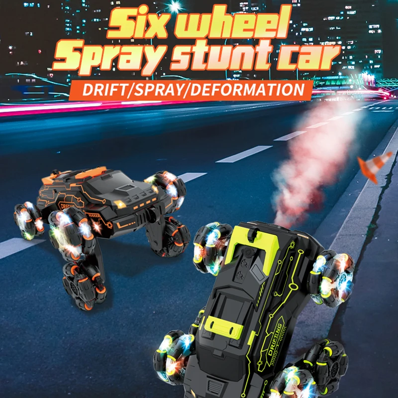 Children's Toy Car Six Wheel Swing Arm Stunt Car Deformation Remote Control Car Spray Climbing Off-road Car Boy Electric Car Toy
Children's Toy Car Six Wheel Swing Arm Stunt Car Deformation Remote Control Car Spray Climbing Off-road Car Boy Electric Car Toy