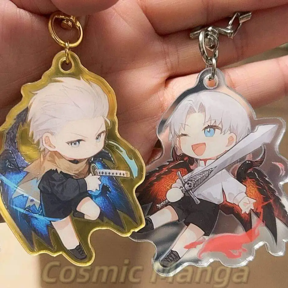 Game DMC Devil May Cry Vergil 7cm Acrylic Pendant Keychain Anime Cosplay Xmas Gift Fans Halloween Gift Birthday Collection
Game DMC Devil May Cry Vergil 7cm Acrylic Pendant Keychain Anime Cosplay Xmas Gift Fans Halloween Gift Birthday Collection