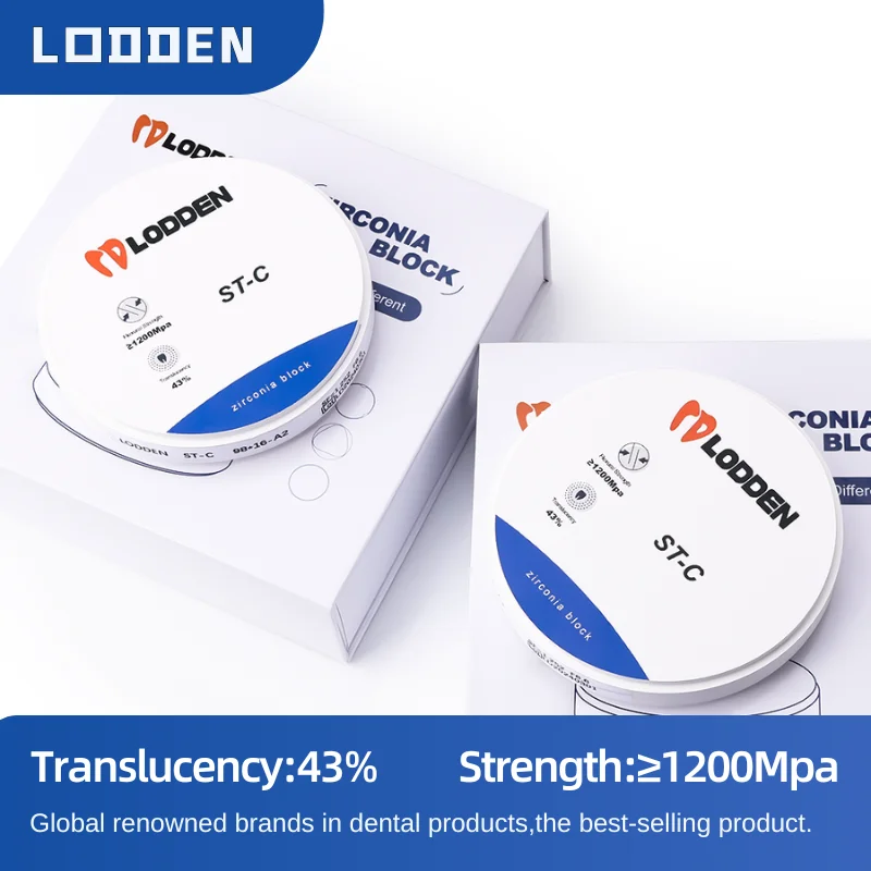 LODDEN ST-C A1 A2 A3 A3.5 Color Zirconia Blocks Dental Lab Material CADCAM 98mm Zirconia Ceramic Disc Dental
LODDEN ST-C A1 A2 A3 A3.5 Color Zirconia Blocks Dental Lab Material CADCAM 98mm Zirconia Ceramic Disc Dental