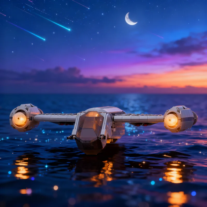 837 деталей MOC: Модель космического бомбардировщика для двоих, конструктор, архитектурная игрушка, DIY, креативный подарок на Рождество, кирпичики
837 деталей MOC: Модель космического бомбардировщика для двоих, конструктор, архитектурная игрушка, DIY, креативный подарок на Рождество, кирпичики