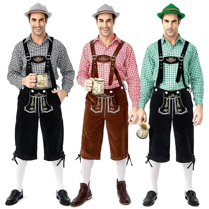 Halloween Oktoberfest Lederhosen Costume Bavarian Octoberfest German Beer Costume Suspenders Shorts Men's Oktoberfest Outfit 
Halloween Oktoberfest Lederhosen Costume Bavarian Octoberfest German Beer Costume Suspenders Shorts Men's Oktoberfest Outfit