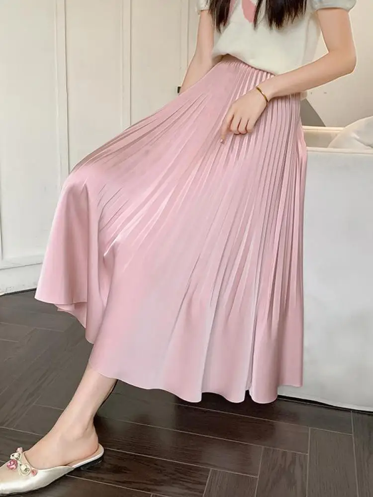 Spring Summer French Fashion Vintage Solid Slim Vacation Long Skirt Women High Waist Elegant Party Pleated Skirt Streetwear Chic
Spring Summer French Fashion Vintage Solid Slim Vacation Long Skirt Women High Waist Elegant Party Pleated Skirt Streetwear Chic