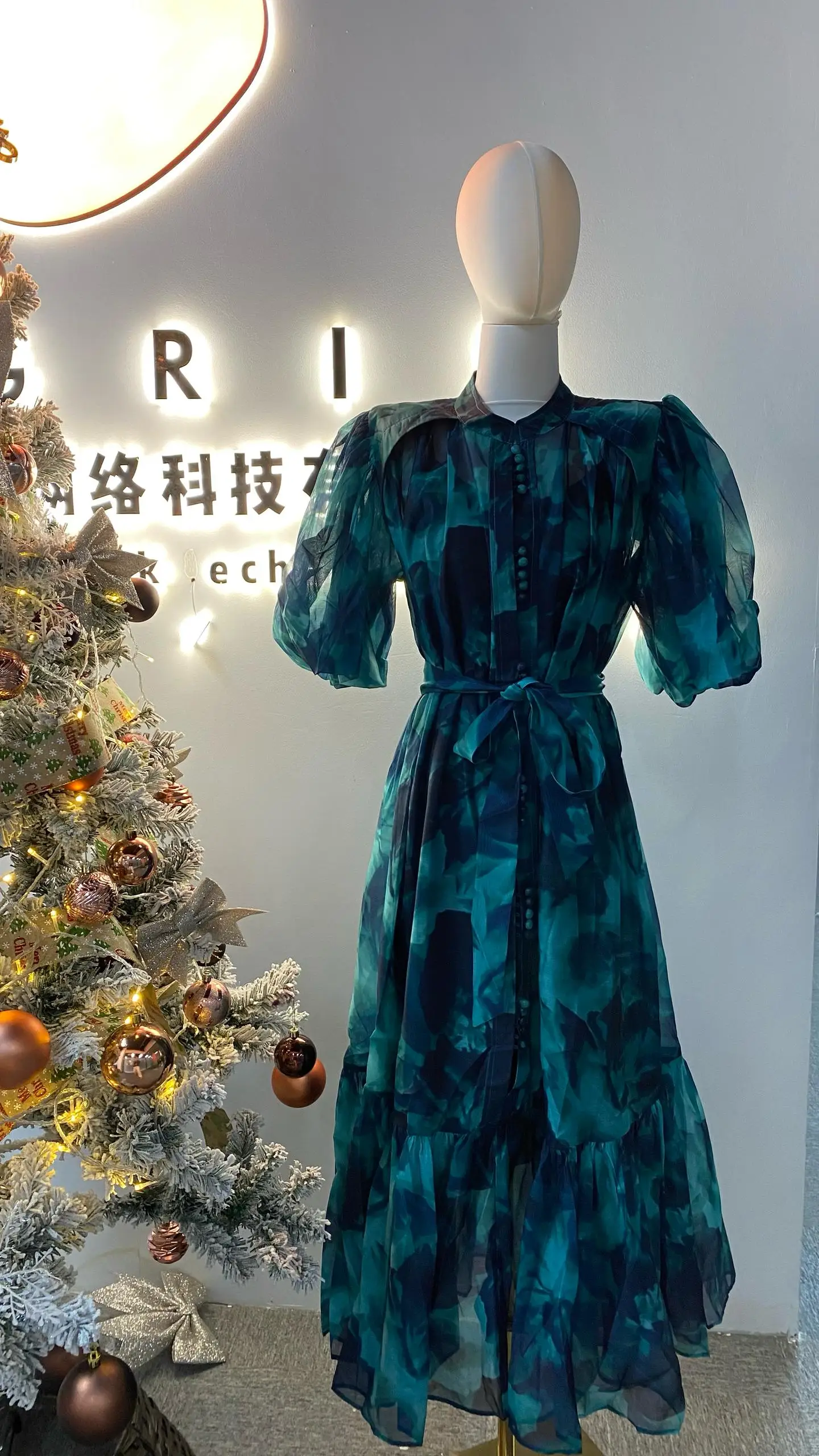New Design Dress Printed Stretch Satin Long Dress Fashion Light Blue-green Long Dress forWomen-GZYYY00041
New Design Dress Printed Stretch Satin Long Dress Fashion Light Blue-green Long Dress forWomen-GZYYY00041