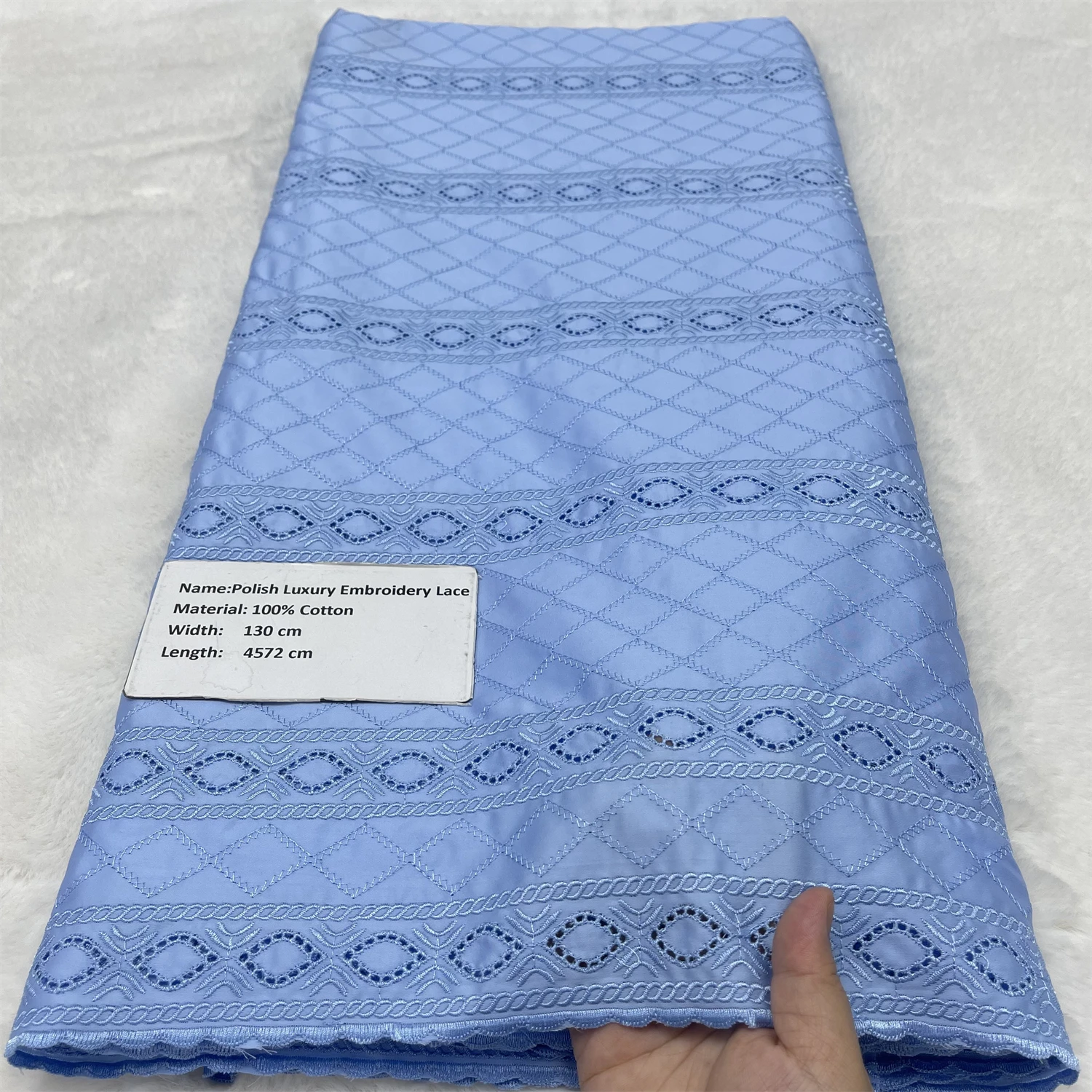 Blue 5 Yards Nigerian 100% Cotton Polish Smooth Embroidery Fabric High Quality Swiss Voile Lace Material For Men Dubai Style Sew
Blue 5 Yards Nigerian 100% Cotton Polish Smooth Embroidery Fabric High Quality Swiss Voile Lace Material For Men Dubai Style Sew