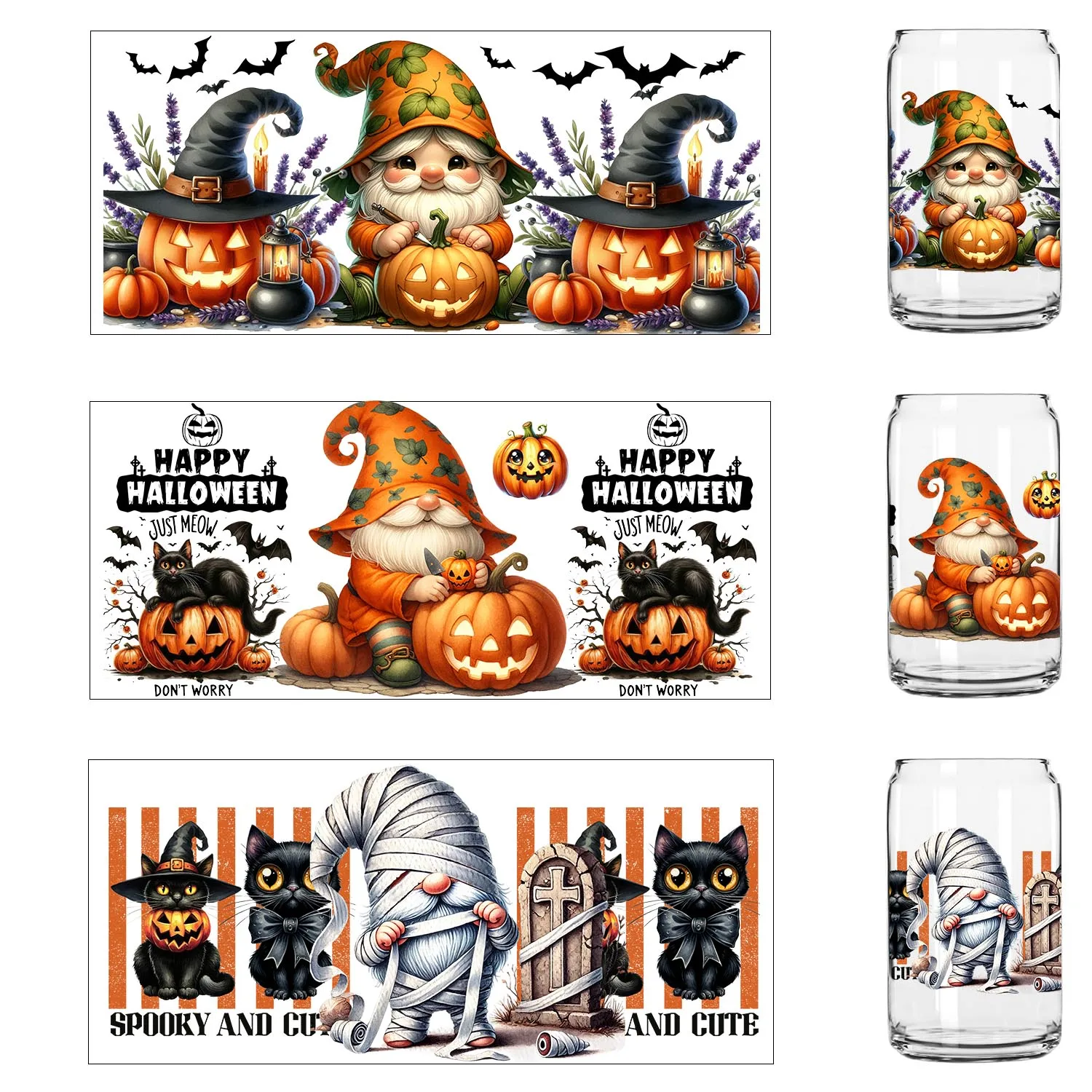 1/5 sheets Halloween vibe Gnome Elf play or treat UV sticker DIY Decals 3D transfers uvdtf stickers 16oz uv dtf cup wraps
1/5 sheets Halloween vibe Gnome Elf play or treat UV sticker DIY Decals 3D transfers uvdtf stickers 16oz uv dtf cup wraps