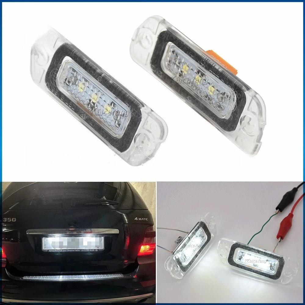 2 шт. светодиодная подсветка номерного знака для Mercedes-Benz GL-Class X164, ML-Class W164, R-Class W251
2 шт. светодиодная подсветка номерного знака для Mercedes-Benz GL-Class X164, ML-Class W164, R-Class W251