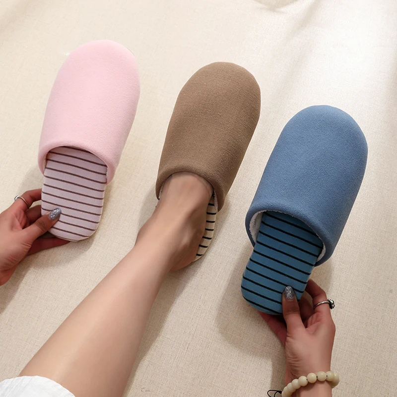 Stripe Cotton Slippers Women House Autumn Winter Designer Shoes Ladies Elegant Indoor Fuzzy Fur Slides Unisex Soft Sole Non-Slip
Stripe Cotton Slippers Women House Autumn Winter Designer Shoes Ladies Elegant Indoor Fuzzy Fur Slides Unisex Soft Sole Non-Slip