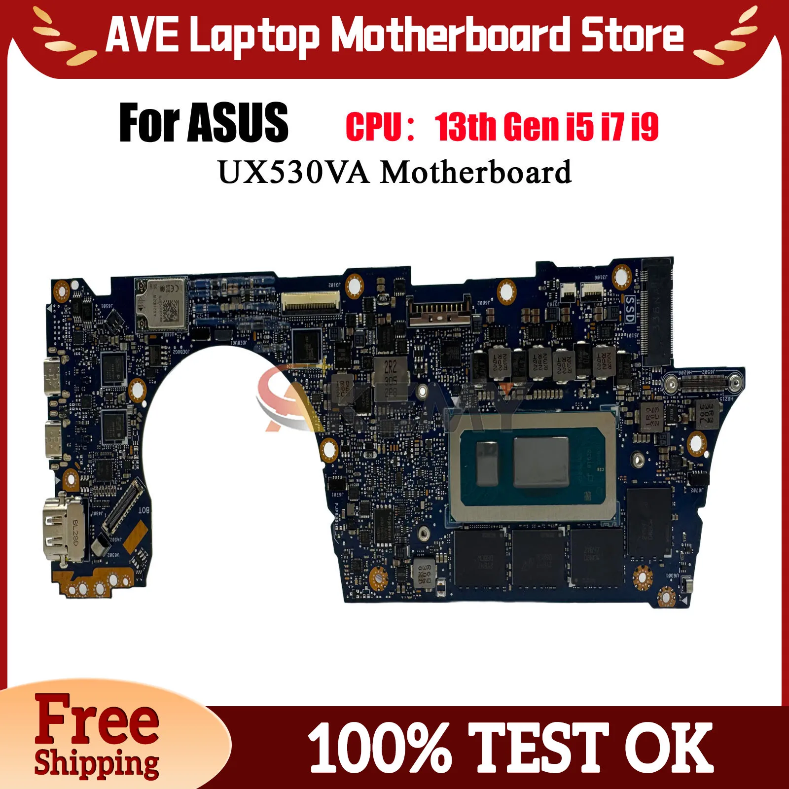 UX5304VA Laptop Motherboard For ASUS ZenBook UX530VA UX5304 Notebook Mainboard With 13th Gen i5 i7 i9 100% tests OK fast ship
UX5304VA Laptop Motherboard For ASUS ZenBook UX530VA UX5304 Notebook Mainboard With 13th Gen i5 i7 i9 100% tests OK fast ship