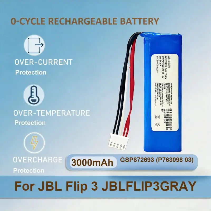 Battery For JBL Flip 3 JBLFLIP3GRAY 4, 4 Special Edition flip4 Xtreme 1 Speaker Charge 2016 Version 2 Plus 2015 GSP1029102R
Battery For JBL Flip 3 JBLFLIP3GRAY 4, 4 Special Edition flip4 Xtreme 1 Speaker Charge 2016 Version 2 Plus 2015 GSP1029102R