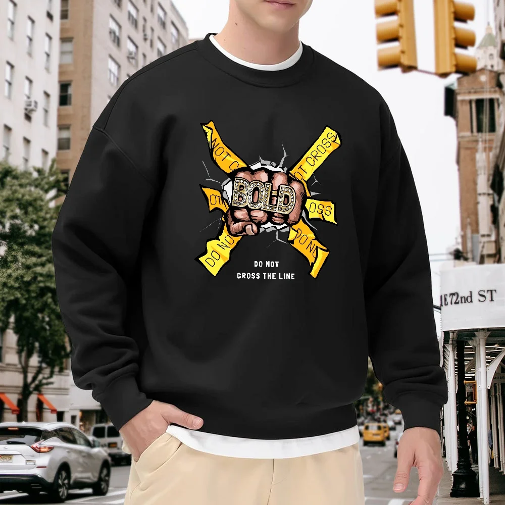 Men's Black Crew Neck Sweatshirt, Loose Street Style Letter Print Top, Trendy and Unique Pattern Design, Versatile for Everyday Casual Wear, Comfortable and Breathable Polyester Fabric
Men's Black Crew Neck Sweatshirt, Loose Street Style Letter Print Top, Trendy and Unique Pattern Design, Versatile for Everyday Casual Wear, Comfortable and Breathable Polyester Fabric