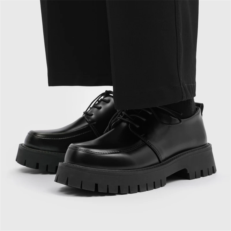 Fashionable increase Men's black Casual Leather Shoes Thick Bottom Height Increasing Slip-on Loafers Comfortable and casual
Fashionable increase Men's black Casual Leather Shoes Thick Bottom Height Increasing Slip-on Loafers Comfortable and casual