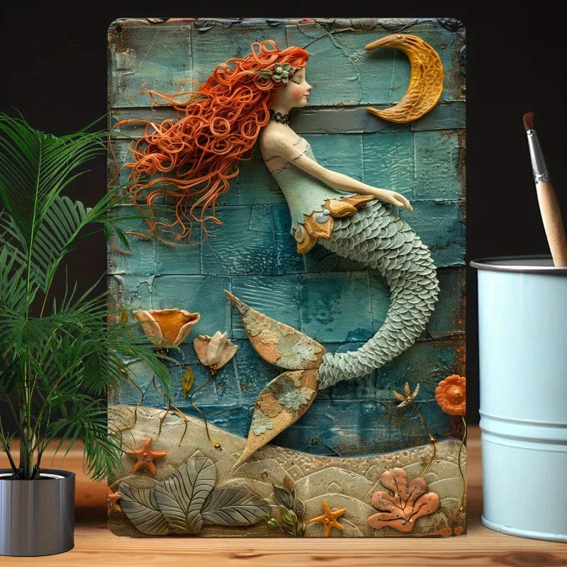 Metal Aluminum 2D Mermaid Wall Art Decor Sign for Room, Home, Restaurant, Kitchen, Garage, Bar, Cafe, Pub, and Garden Farmhouse
Metal Aluminum 2D Mermaid Wall Art Decor Sign for Room, Home, Restaurant, Kitchen, Garage, Bar, Cafe, Pub, and Garden Farmhouse