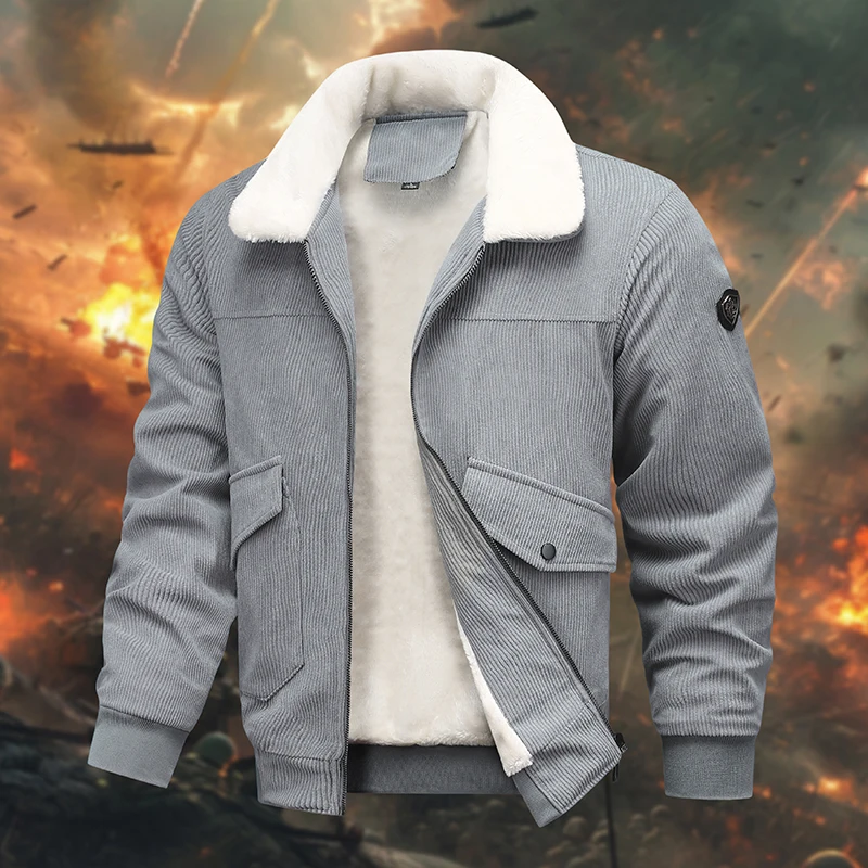Men's Vintage Corduroy Jacket - Fleece Lined, Detachable Fur Collar & Anti-Tear, Durable for Daily Wear, Outdoor Military Looks
Men's Vintage Corduroy Jacket - Fleece Lined, Detachable Fur Collar & Anti-Tear, Durable for Daily Wear, Outdoor Military Looks