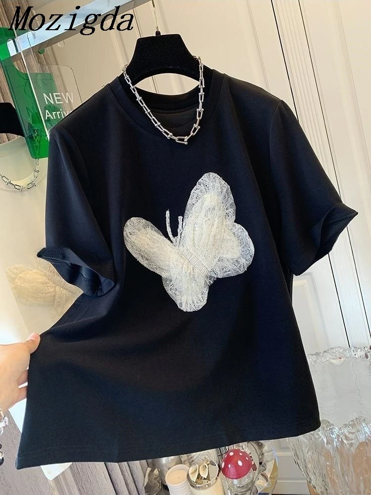 Spring Summer Lace New Women Silk Butterfly Print T-Shirt Oversized Casual Short Sleeve Cotton ladies Tops
Spring Summer Lace New Women Silk Butterfly Print T-Shirt Oversized Casual Short Sleeve Cotton ladies Tops