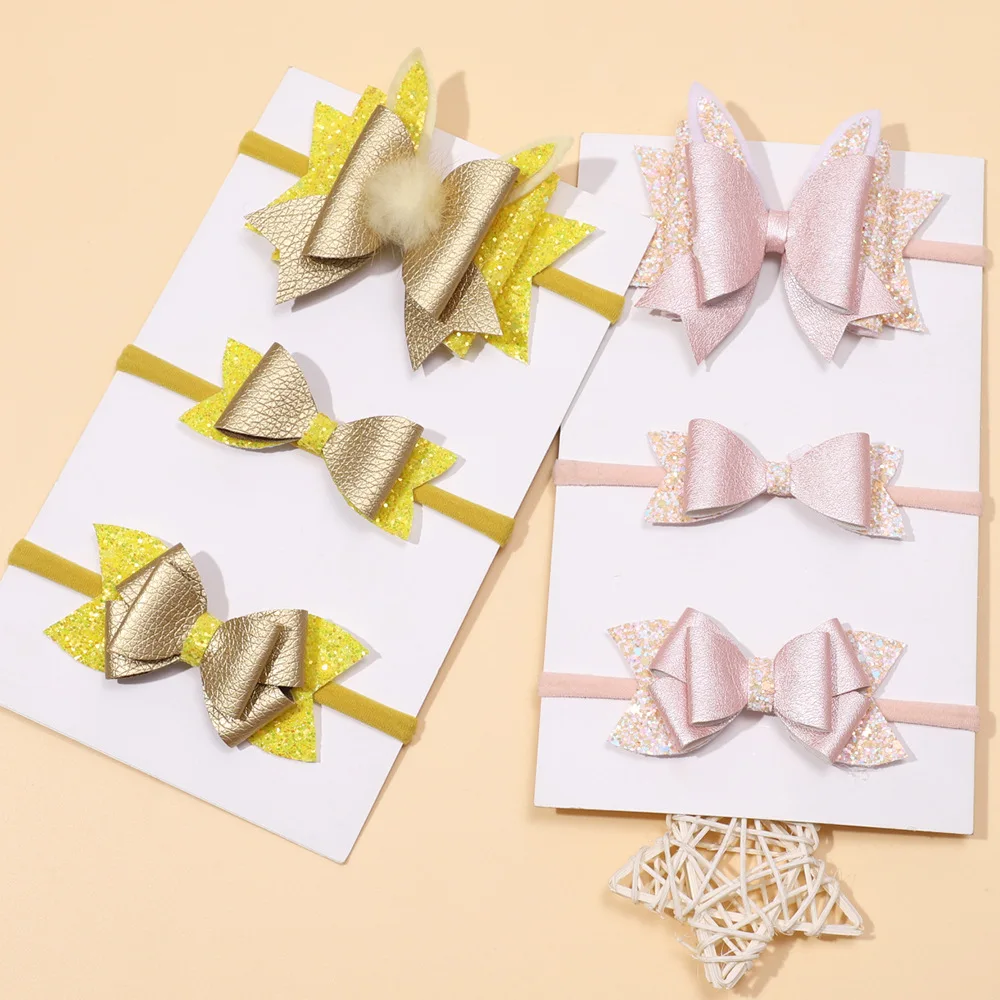 20 Sets/lot, Handmade PU Leather Glitter Bow Nylon Headbands, Bunny Ear Felt Bow Headband Baby Girls Hair Accessories
20 Sets/lot, Handmade PU Leather Glitter Bow Nylon Headbands, Bunny Ear Felt Bow Headband Baby Girls Hair Accessories