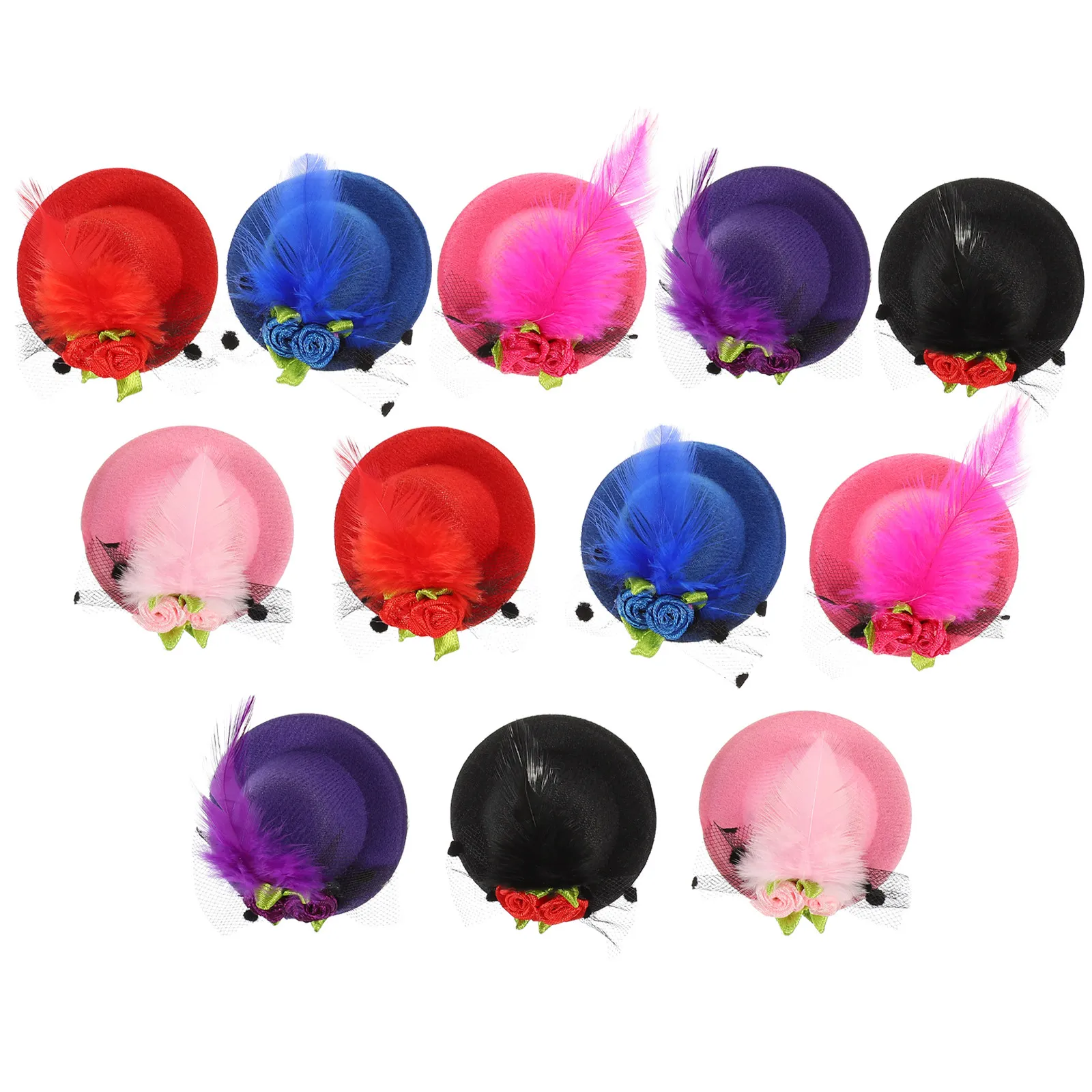 12Pcs Hair Clips Little Hat Shape Double Flowers Mini Hairpins Purple Black Rosy Pink Party Bridal Hair
12Pcs Hair Clips Little Hat Shape Double Flowers Mini Hairpins Purple Black Rosy Pink Party Bridal Hair