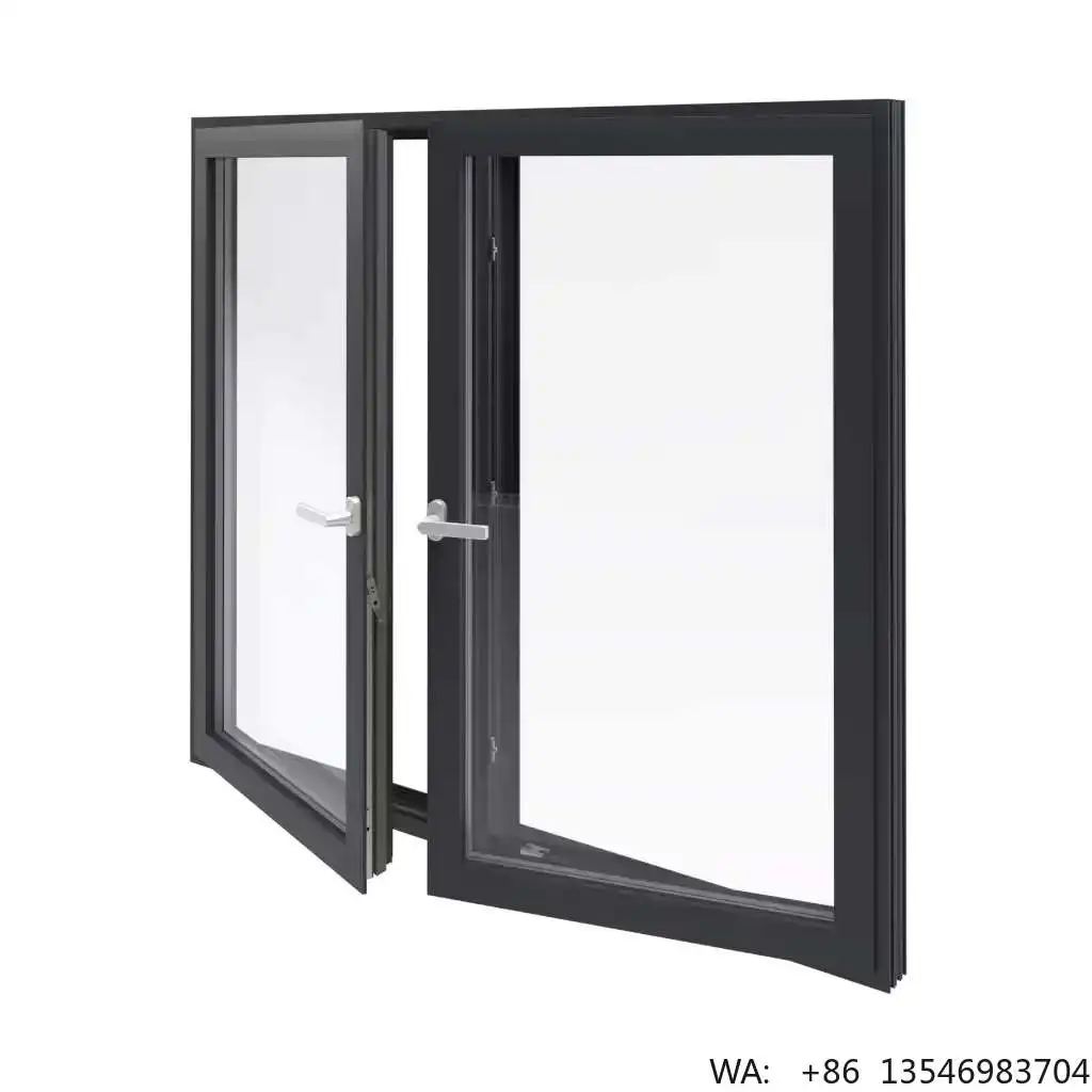 Aluminum Alloy Window Frame with Tempered Glass Soundproof Swing Casement Design-Black Model
Aluminum Alloy Window Frame with Tempered Glass Soundproof Swing Casement Design-Black Model