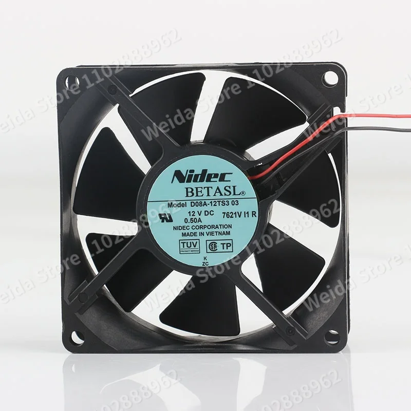 New Nidec 8CM Large air volume DC12V 0.50A 80X80X25MM Double ball Bearing 8025 two-wire D08A-12TS3 03 cooling fan
New Nidec 8CM Large air volume DC12V 0.50A 80X80X25MM Double ball Bearing 8025 two-wire D08A-12TS3 03 cooling fan