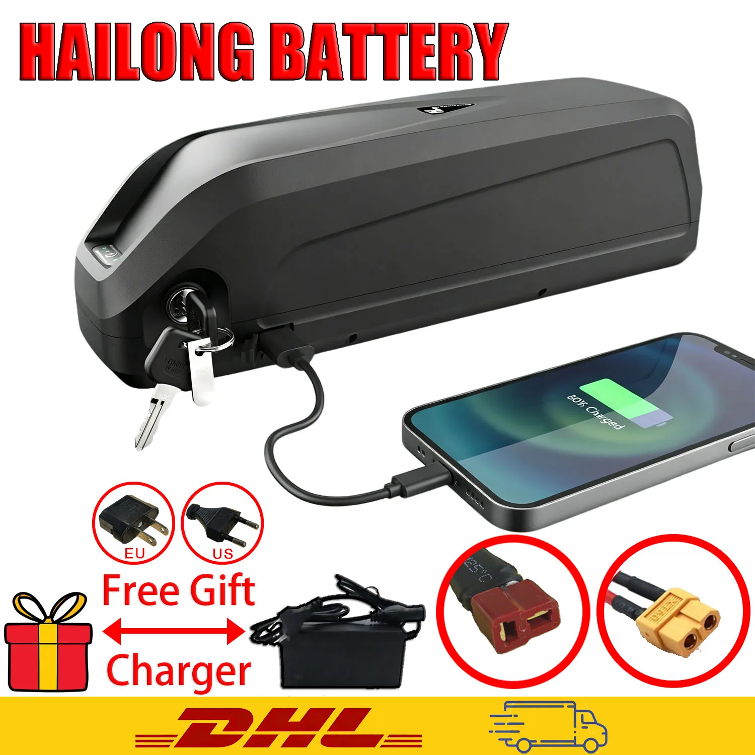 New Hailong electric bicycle battery Pack 18650 36V 48V 52V 20Ah 30Ah for Bafang BBS02 BBS03 BBSHD and Charger
New Hailong electric bicycle battery Pack 18650 36V 48V 52V 20Ah 30Ah for Bafang BBS02 BBS03 BBSHD and Charger
