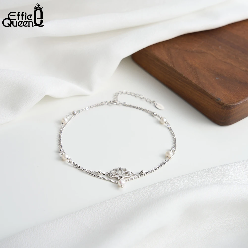 Effie Queen 925 Sterling Silver Flower Charm Anklet Chain Simple Ocean Freshwater Pearls Foot Link Summer Beach Jewelry SA100
Effie Queen 925 Sterling Silver Flower Charm Anklet Chain Simple Ocean Freshwater Pearls Foot Link Summer Beach Jewelry SA100