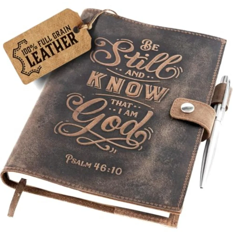 Refillable Psalm 46:10 Bible Verse Embossed Journals with Pen Milled A5 Leather Journal Lined Paper - Journals for Women Notebo
Refillable Psalm 46:10 Bible Verse Embossed Journals with Pen Milled A5 Leather Journal Lined Paper - Journals for Women Notebo