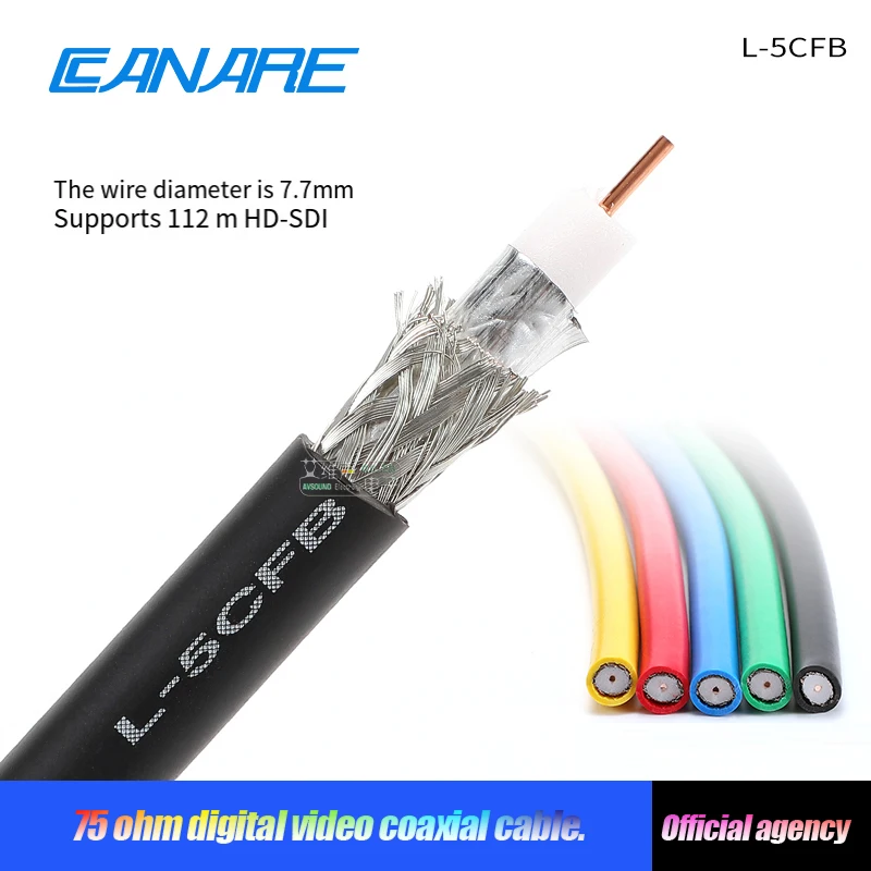 L-5CFB Digital 75Ω BNC HD Digital Coaxial Video Cable 12G HD-SDI CCTV Surveillance Camera Broadcast Video Signal Transmit Cable
L-5CFB Digital 75Ω BNC HD Digital Coaxial Video Cable 12G HD-SDI CCTV Surveillance Camera Broadcast Video Signal Transmit Cable