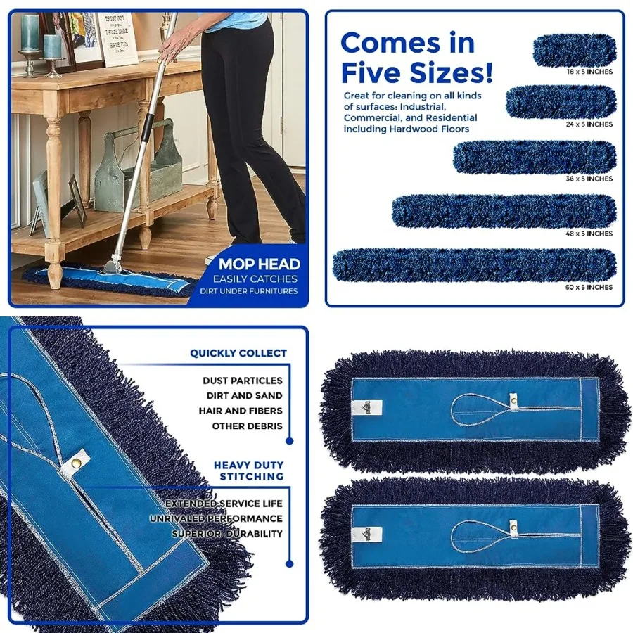 4-ch Premium Nylon Dust Mop Replacement Head - Heavy Duty Refill for dustrial, Commercial, and Residential Cleang - Dry Floor D
4-ch Premium Nylon Dust Mop Replacement Head - Heavy Duty Refill for dustrial, Commercial, and Residential Cleang - Dry Floor D