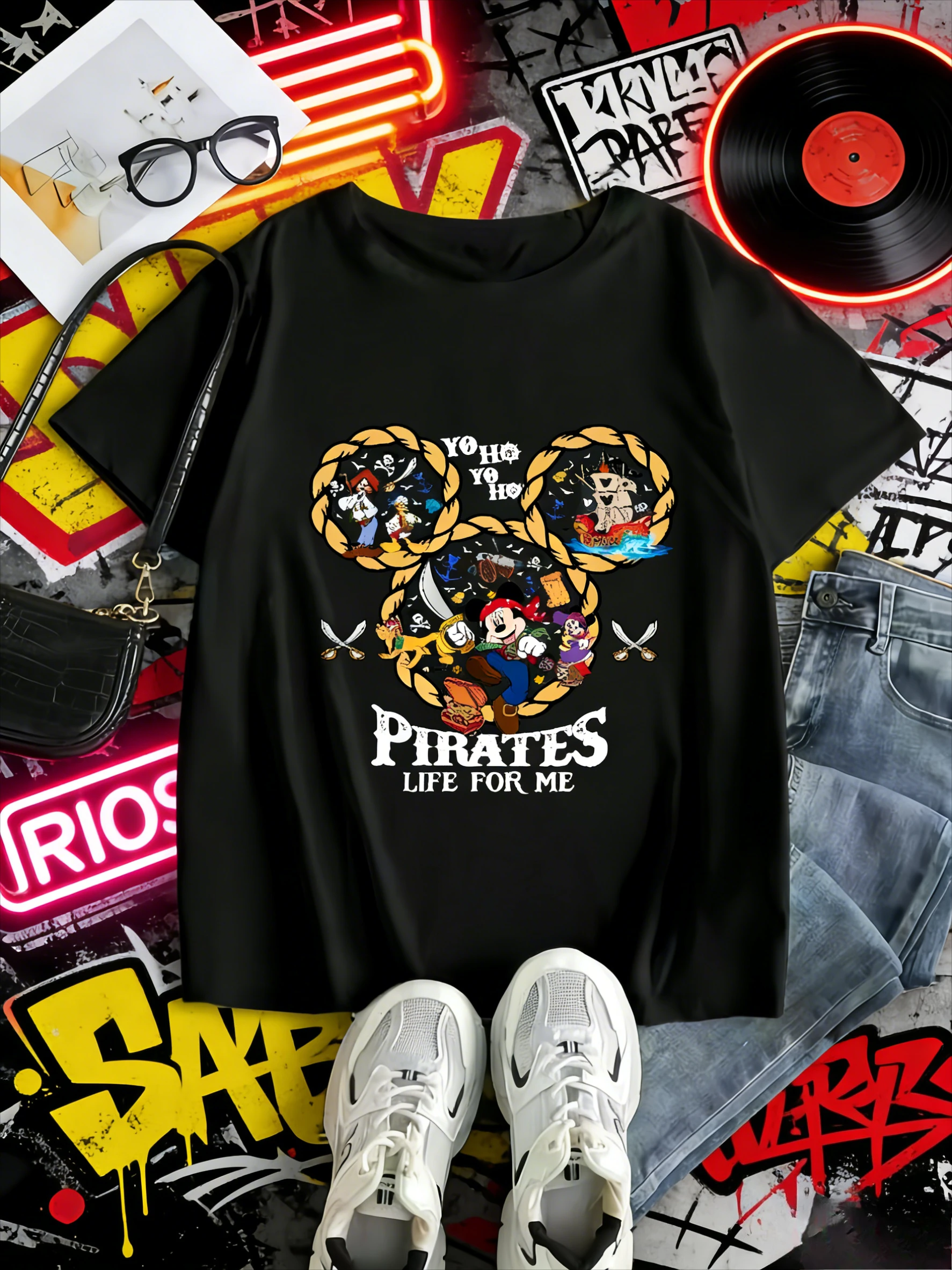 Disney Mickey Mouse 100% Pure Cotton Printed Graphic T-shirt for Men and Women, Casual Summer Sports Loose T-shirt Y2k
Disney Mickey Mouse 100% Pure Cotton Printed Graphic T-shirt for Men and Women, Casual Summer Sports Loose T-shirt Y2k