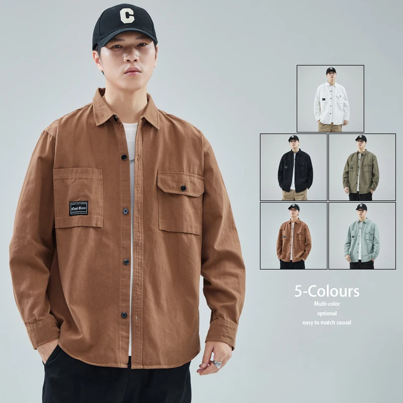 Brand Clothing Autumn 100% Cotton Cargo Shirt Retro Harajuku Korea Men's Daily Casual Work Long-sleeved Shirt Plus Size M-4XL
Brand Clothing Autumn 100% Cotton Cargo Shirt Retro Harajuku Korea Men's Daily Casual Work Long-sleeved Shirt Plus Size M-4XL