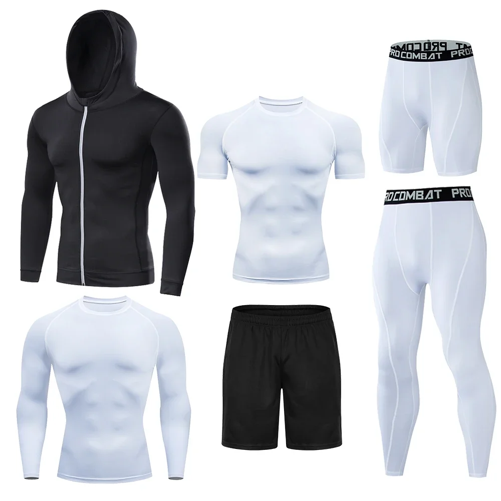 6 Pcs/Set Dry Fit Men's Training Sportswear Set Gym Fitness Compression Sport Suit Jogging Tight Sports Wear Clothes Male
6 Pcs/Set Dry Fit Men's Training Sportswear Set Gym Fitness Compression Sport Suit Jogging Tight Sports Wear Clothes Male