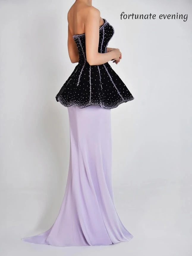 Fortunate Evening Elegant Vintage Sweet Black Lilac Mermaid Pearls Customized Formal Occasion Prom Dress Evening Party Gowns
Fortunate Evening Elegant Vintage Sweet Black Lilac Mermaid Pearls Customized Formal Occasion Prom Dress Evening Party Gowns