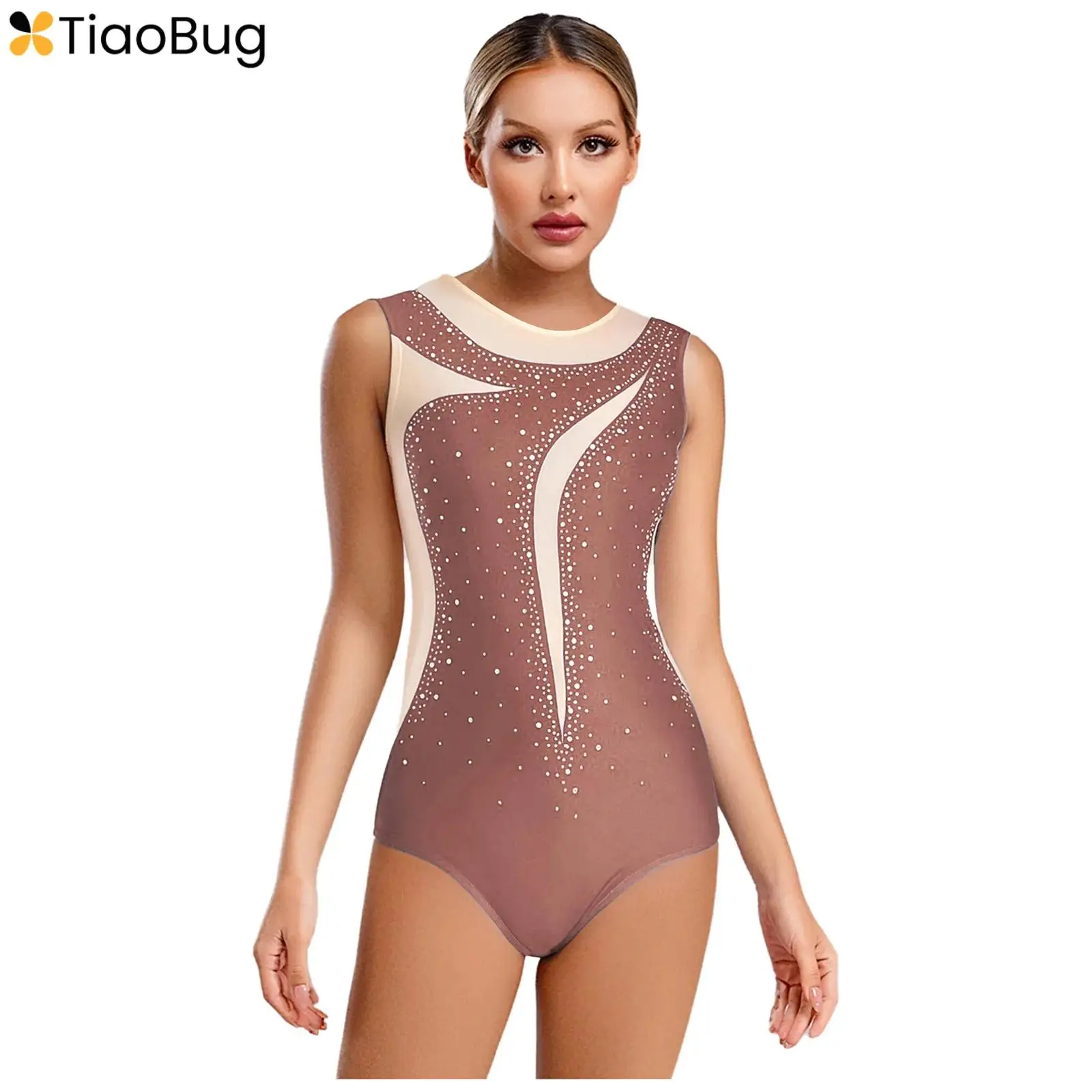Women's Gymnastics Leotard Sleeveless Back Hollow Out Mesh Patchwork Bodysuit One-piece Jumpsuit for Ballet Dance Figure Skating
Women's Gymnastics Leotard Sleeveless Back Hollow Out Mesh Patchwork Bodysuit One-piece Jumpsuit for Ballet Dance Figure Skating