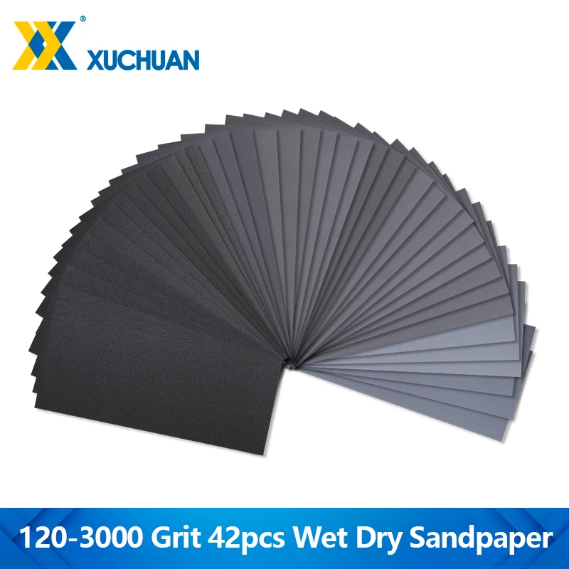 42pcs Sandpaper Set Grits Ranging from 120 to 3000 9x3.6 inch Wet / Dry Sanding Paper Abrasive Polishing Tools
42pcs Sandpaper Set Grits Ranging from 120 to 3000 9x3.6 inch Wet / Dry Sanding Paper Abrasive Polishing Tools
