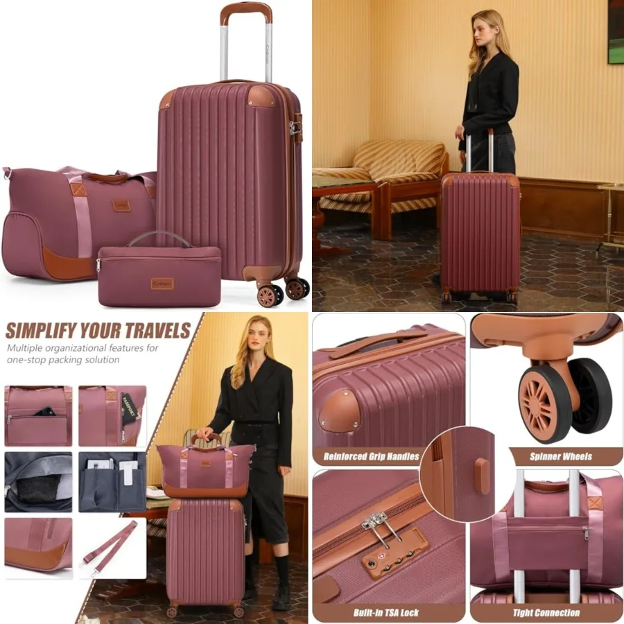 Carry On Luggage Sets 3 Pcs, 20 Inch Luggage 22x14x9 Airline Approved with Wheels and TSA Lock, ABS Lightweight Hardshell Trave
Carry On Luggage Sets 3 Pcs, 20 Inch Luggage 22x14x9 Airline Approved with Wheels and TSA Lock, ABS Lightweight Hardshell Trave