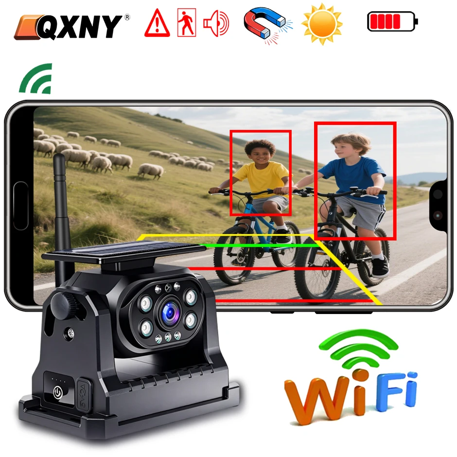 Solar Wireless Backup Camera with Magnetic Mount AI Alarm Front/Rear View Mobile IPhone Android APP for Truck, Bus, RV. Lorry
Solar Wireless Backup Camera with Magnetic Mount AI Alarm Front/Rear View Mobile IPhone Android APP for Truck, Bus, RV. Lorry