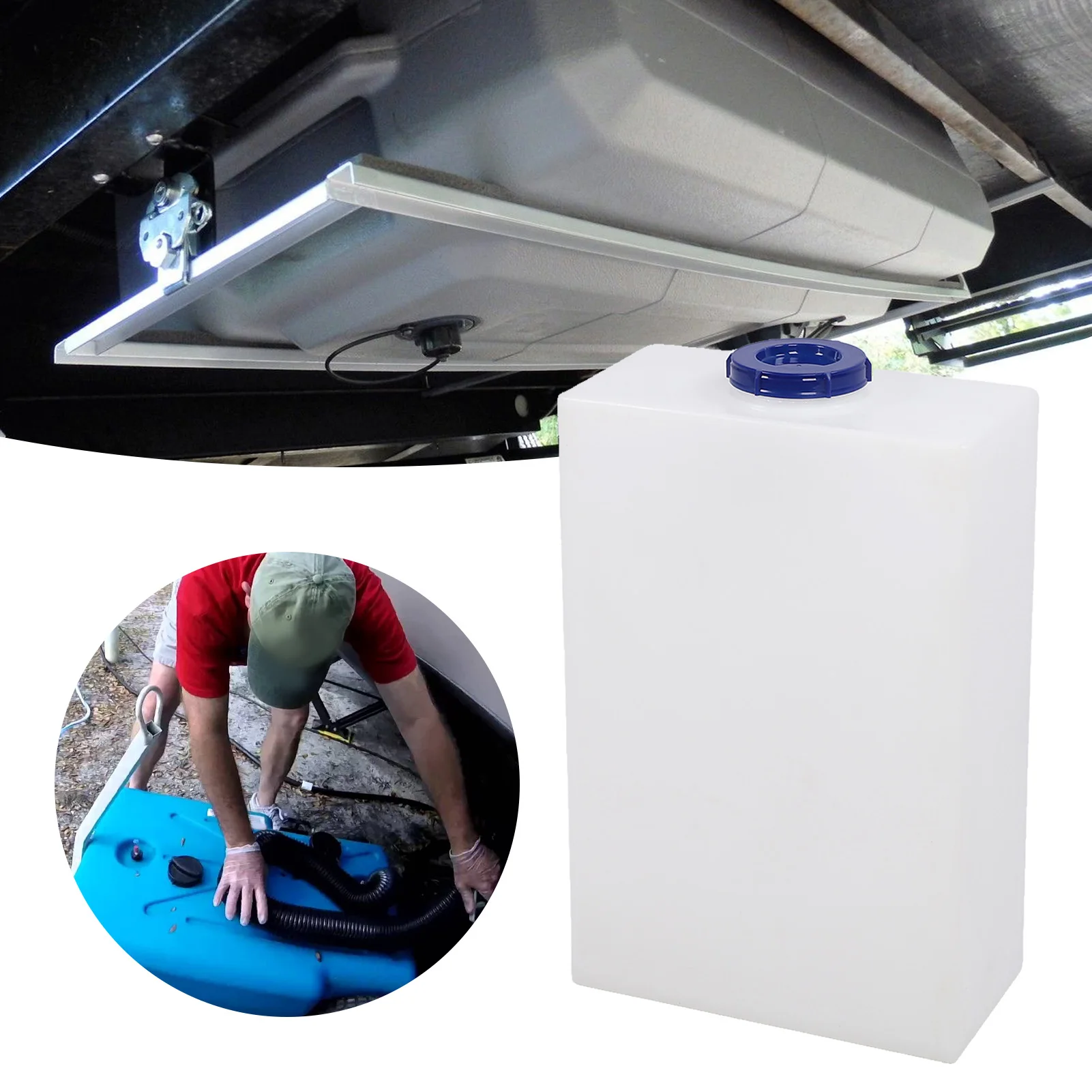 12 Gallons RV Water Tank Excellent Sealing Weather Proof Shock Resistant Water Storage Container for Trailer Campervan Boat
12 Gallons RV Water Tank Excellent Sealing Weather Proof Shock Resistant Water Storage Container for Trailer Campervan Boat