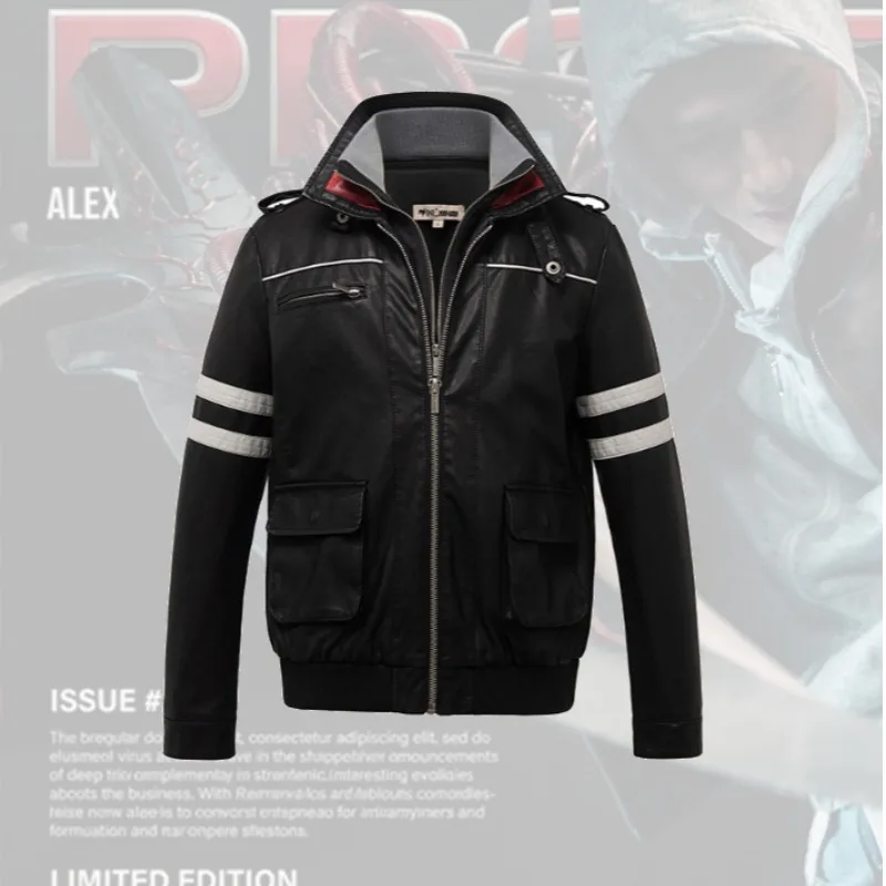 Prototype Alex Mercer Cosplay Jacket Set Black PU Leather Moto Jacket Red Zipper Hoodie Claw Mark Patch Cargo Pants For Men
Prototype Alex Mercer Cosplay Jacket Set Black PU Leather Moto Jacket Red Zipper Hoodie Claw Mark Patch Cargo Pants For Men