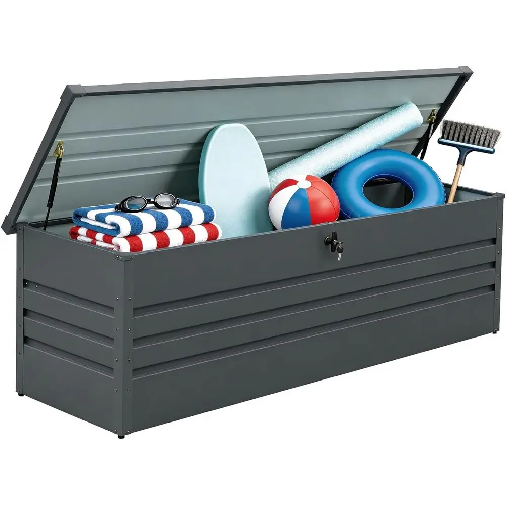 Large Outdoor Storage Box for Patio, Deck, Garden, and Pool Supplies
Large Outdoor Storage Box for Patio, Deck, Garden, and Pool Supplies