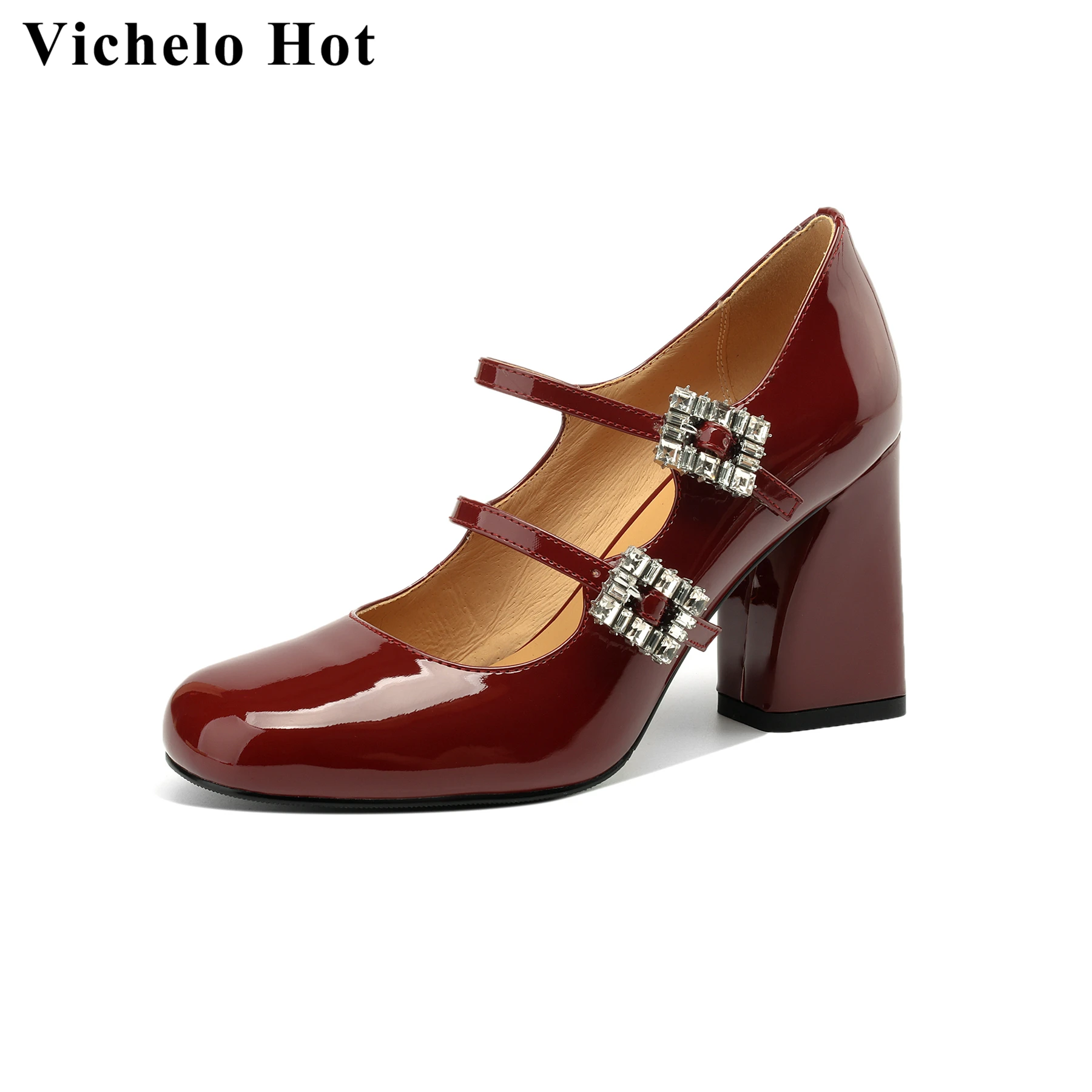 Женские туфли-лодочки Vichelo, из лакированной кожи, с ремешком и пряжкой, с круглым носком, на высоком каблуке, весна-осень
Женские туфли-лодочки Vichelo, из лакированной кожи, с ремешком и пряжкой, с круглым носком, на высоком каблуке, весна-осень