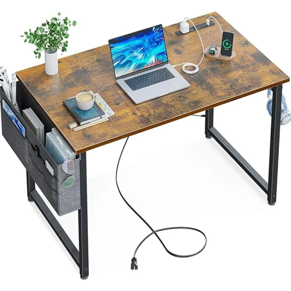 Desk with Power Outlets and USB Port Computer Desk for Home Office Gaming Simple Modern Style Writing Desks with Storage Bag
Desk with Power Outlets and USB Port Computer Desk for Home Office Gaming Simple Modern Style Writing Desks with Storage Bag