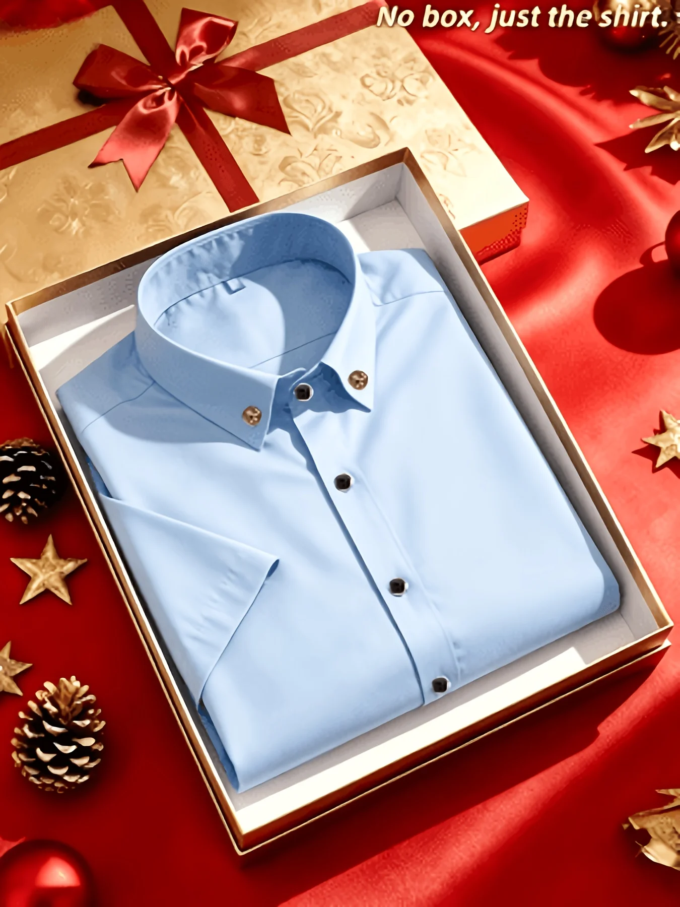 Men'S Business Casual Short Sleeve Shirt, Solid Color Lapel Open Collar Button-Up, Suitable for Father'S Day, Husband Gift, New
Men'S Business Casual Short Sleeve Shirt, Solid Color Lapel Open Collar Button-Up, Suitable for Father'S Day, Husband Gift, New