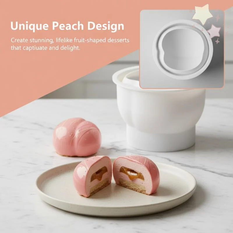 Silicone Honey Peach Mold For Baking 3D Fruit Shape Chocolate Candy Soap Candle Mould Kitchen Accessories Cake Decoration Tool
Silicone Honey Peach Mold For Baking 3D Fruit Shape Chocolate Candy Soap Candle Mould Kitchen Accessories Cake Decoration Tool