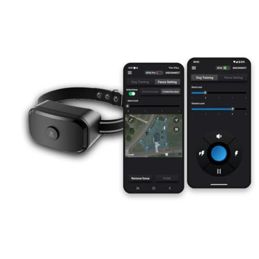 Wireless dog fence for outdoor use, ABS plastic, black, no subscription fee and customizable boundary
Wireless dog fence for outdoor use, ABS plastic, black, no subscription fee and customizable boundary
